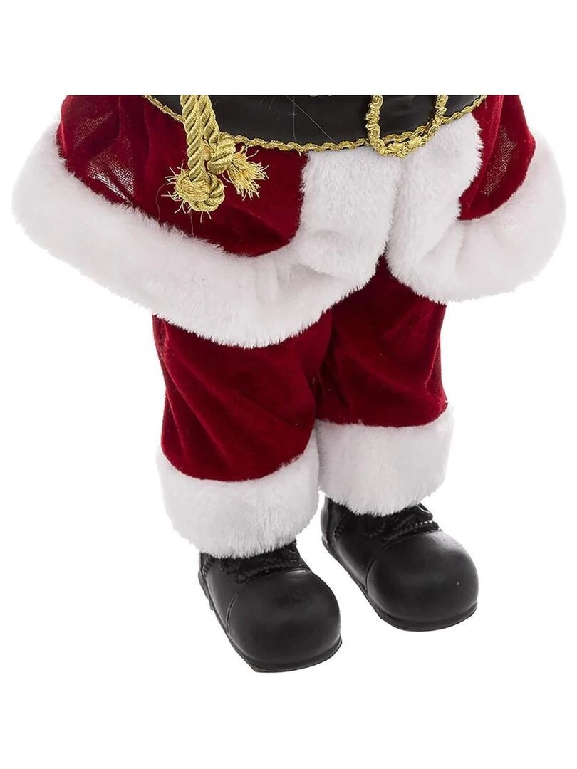 Décoration Père Noël velours rouge 45 cm Rouge