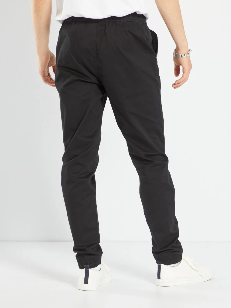 Pantalon esprit 'jogger'   noir