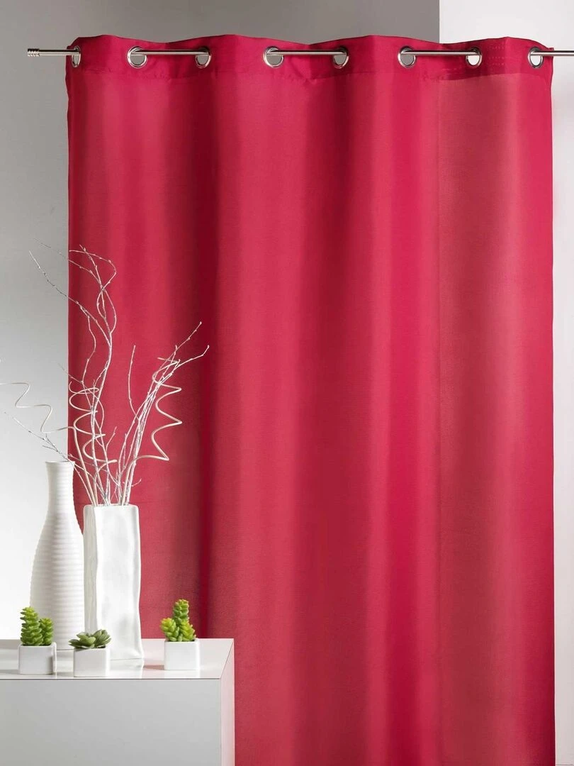 Rideau 80 % Occultant Uni Rouge brique