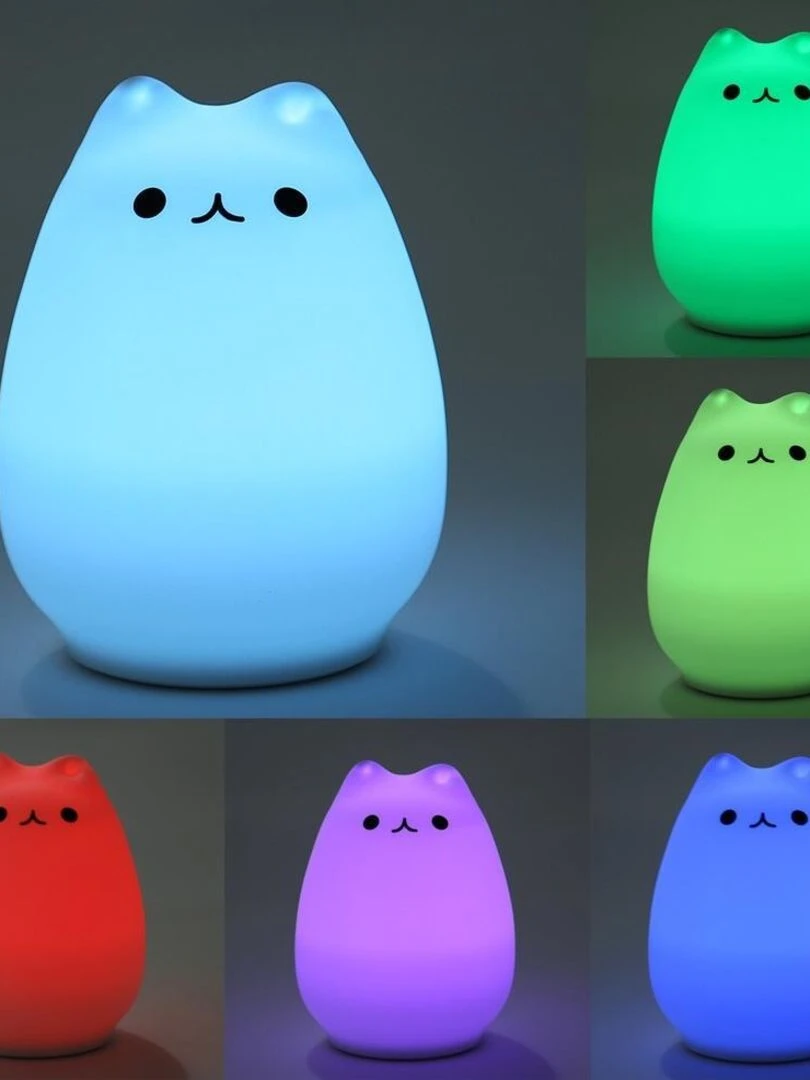 CHATON   Lampe à poser design rechargeable chaton   Beige clair