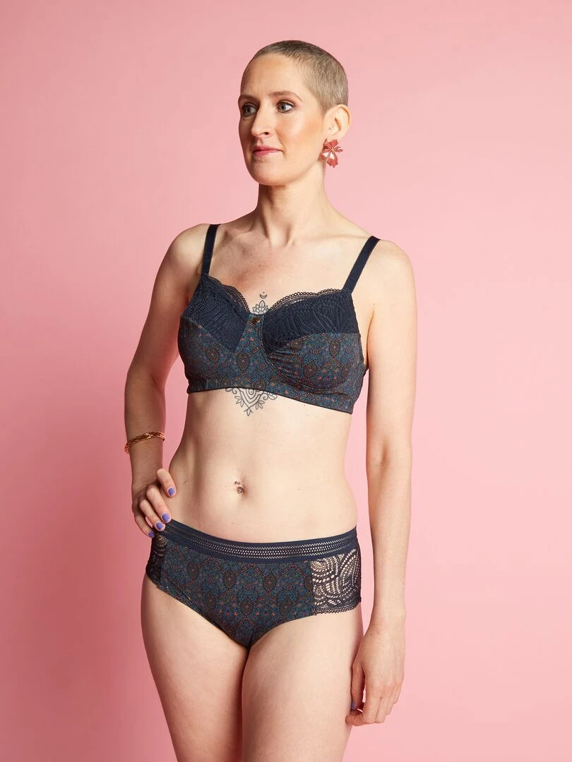 Soutien gorge post opératoire   Bleu