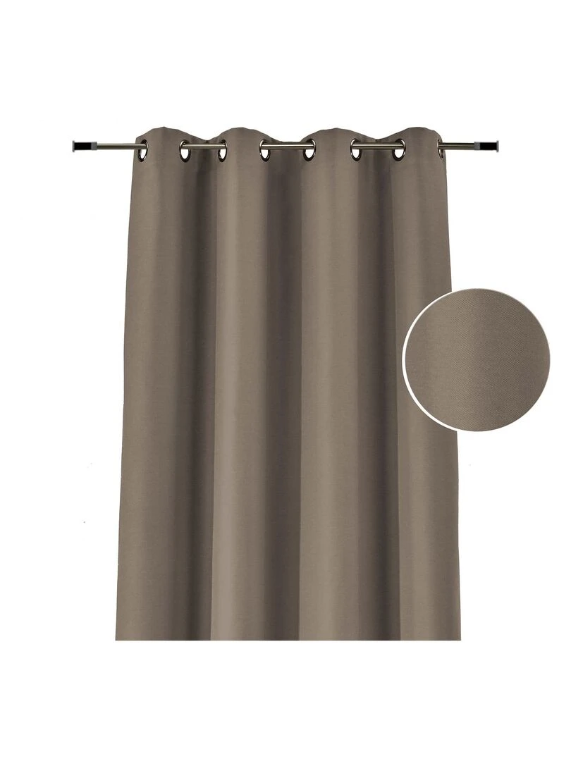 Rideau anti froid doublé polaire Taupe