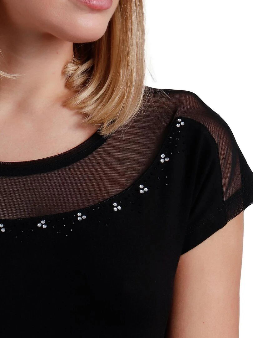 T shirt manches courtes Brillo   Noir