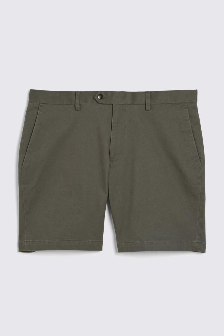 Slim Fit Grey Chino Short   Buy Online at Moss