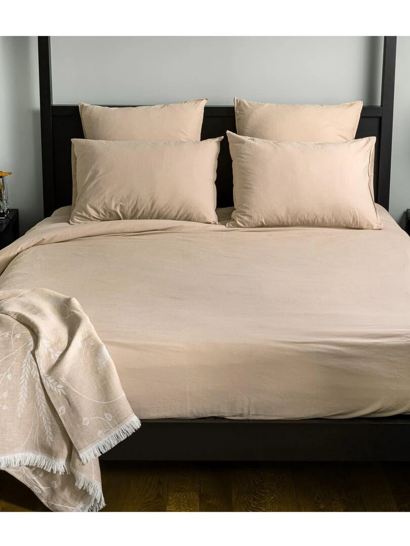 Housse de couette en coton lavé Cap Ferret Beige sable