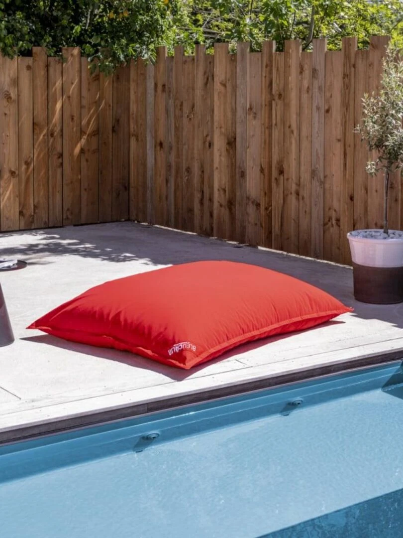 Bleu Câlin Pouf géant XL d'extérieur résistant aux UV Rouge 130x165cm Rouge