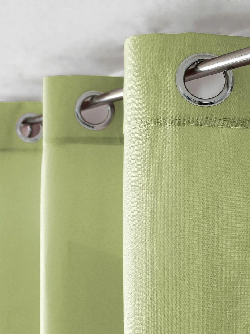 Rideau d'ameublement aux impressions florales   Vert tilleul