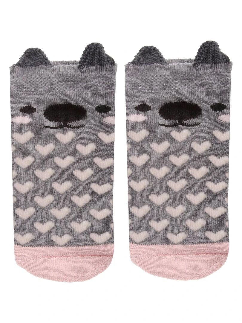 Chaussettes antidérapantes Koala 19/26 Gris clair