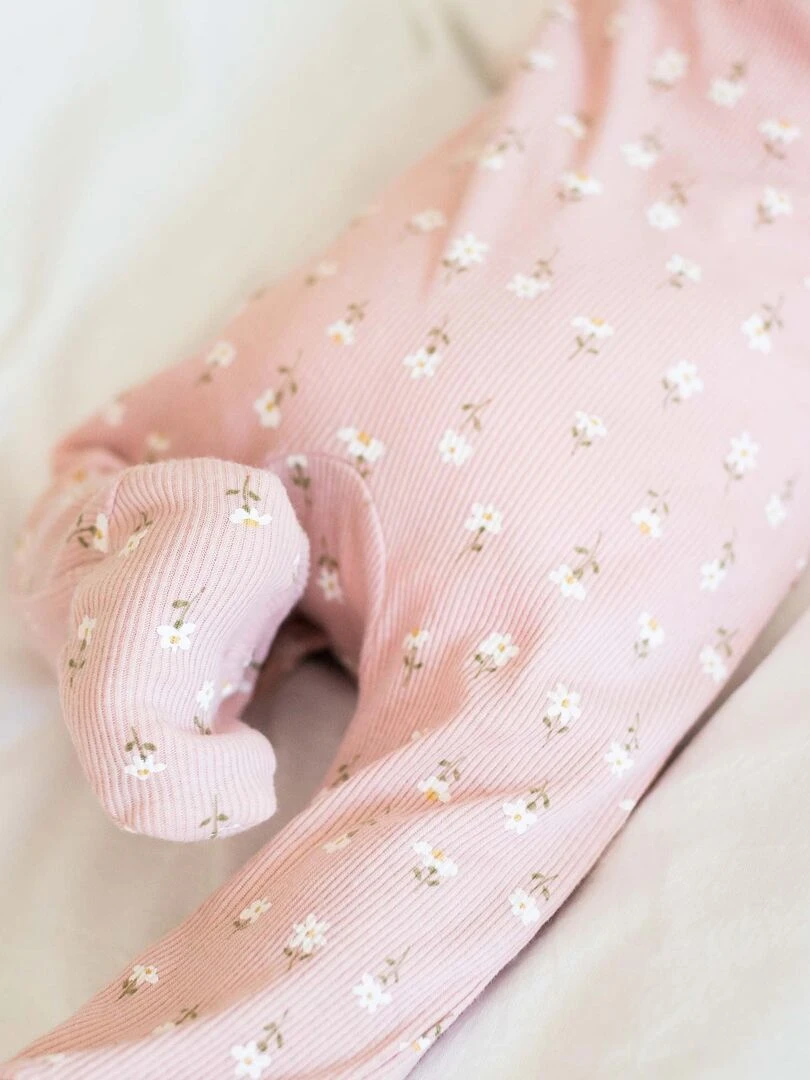 Pyjama côtelé Vieux rose
