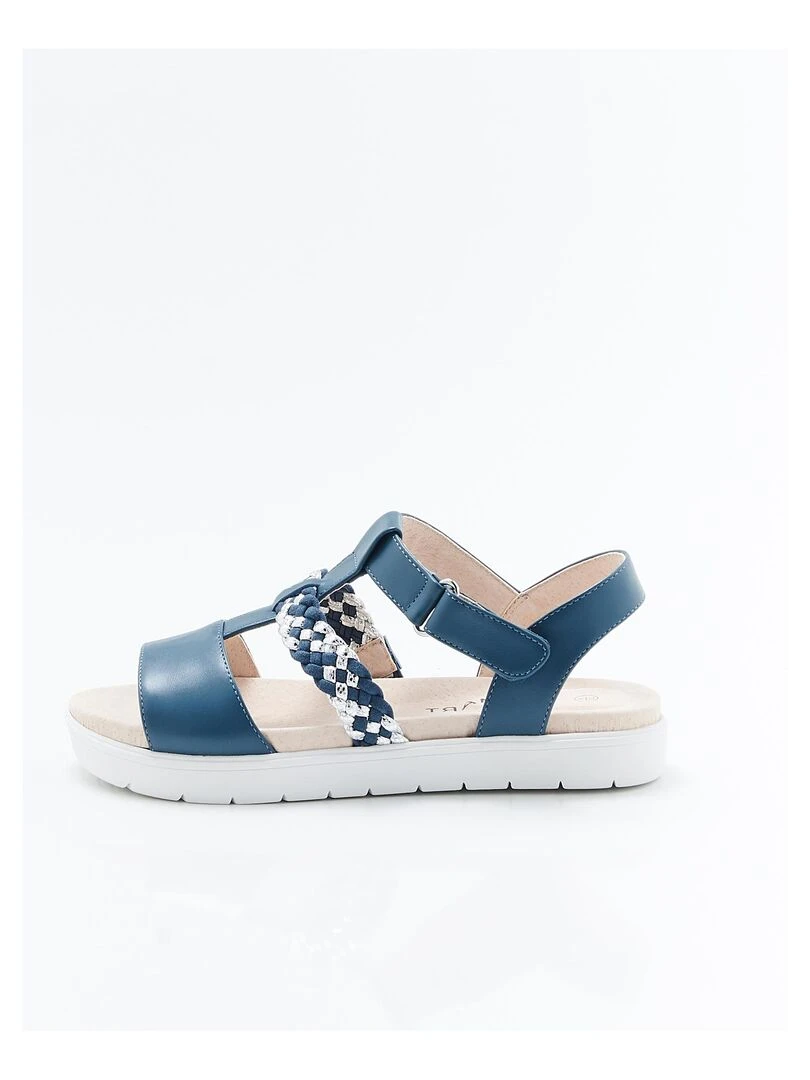 Sandales à brides tressées et lisses Amortyl Damart Bleu