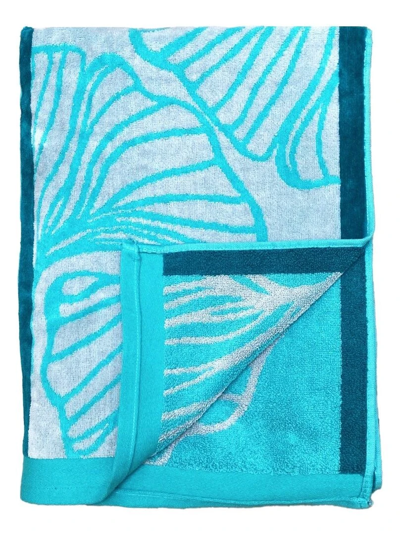 Serviette de plage Jacquard Benijo 100x175  470 g/m²   Vert