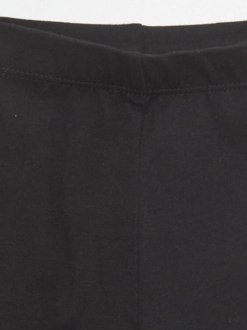 Legging long uni en maille jersey noir