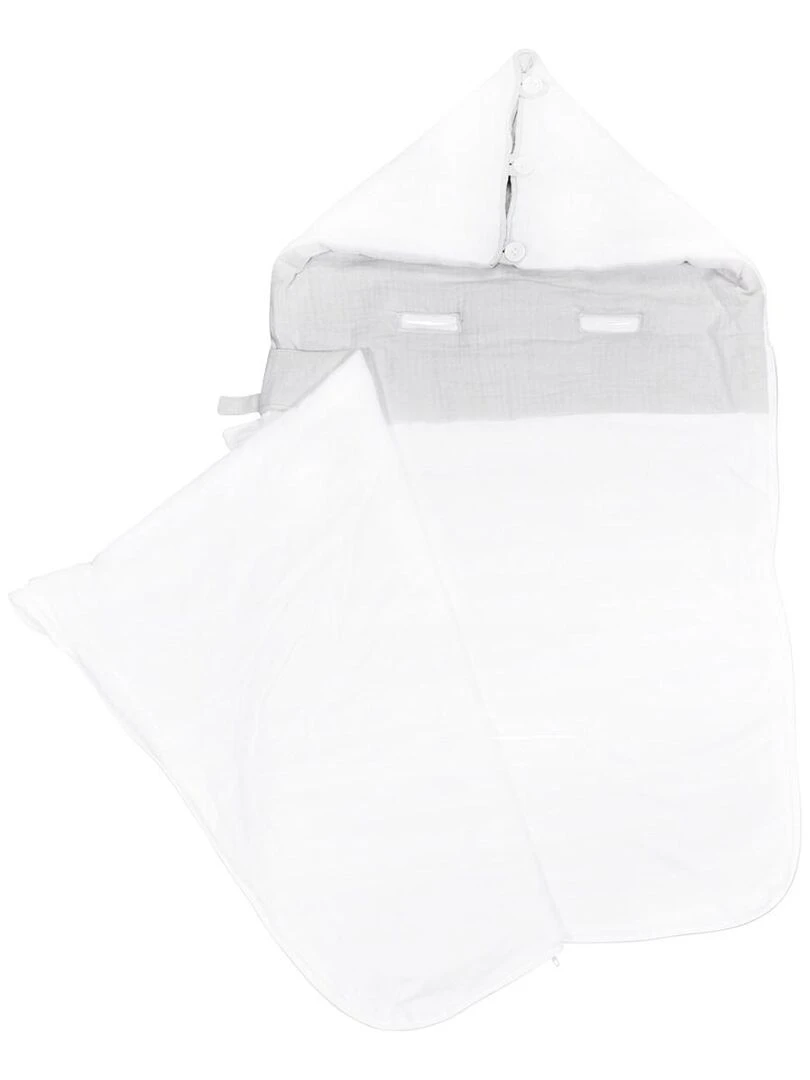 Nid d'ange 0 3mois en coton blanc   SAUTHON   Blanc Gris