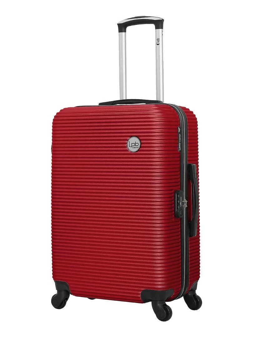 LPB LUGGAGE VALISE WEEKEND ABS MUNICH 4 ROUES 65 CM Rouge