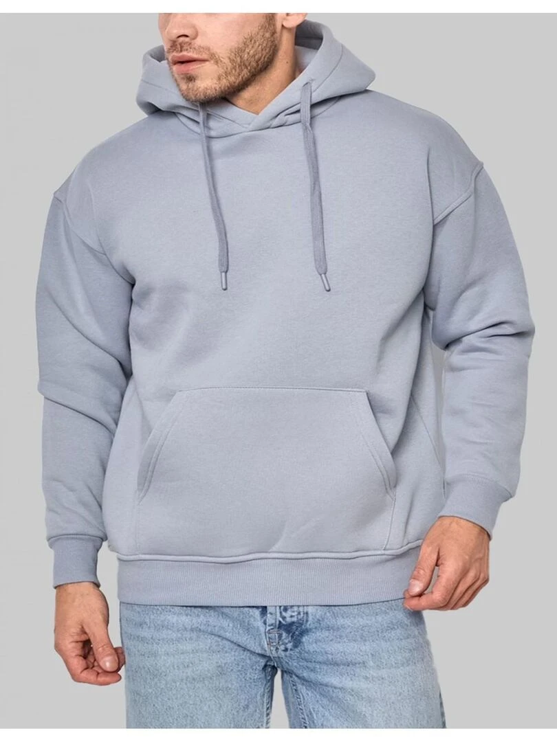 Sweat à capuche Kebello Gris