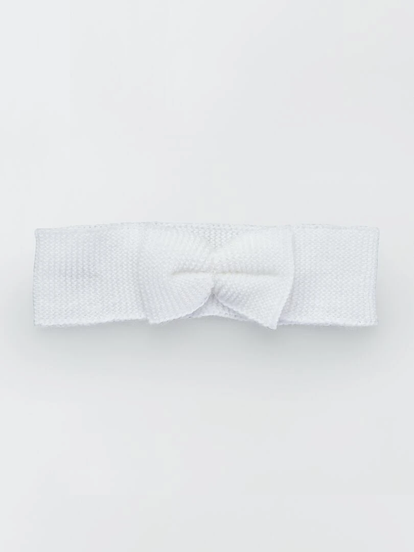 Bandeau en tricot 'La Manufacture de Layette' blanc