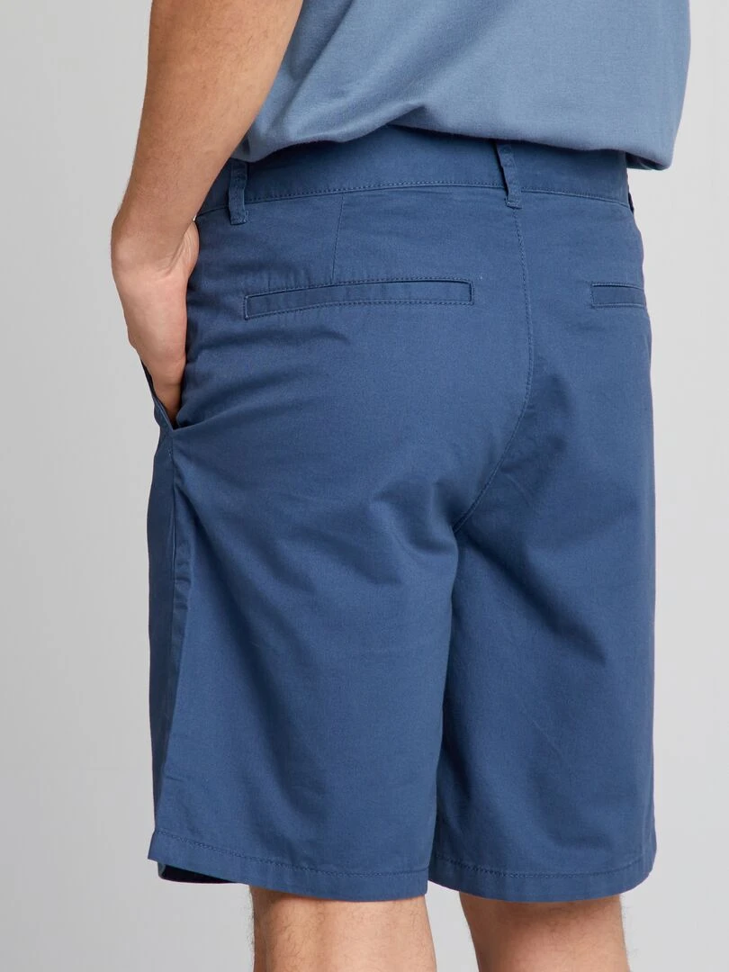 Bermuda chino en twill   Bleu