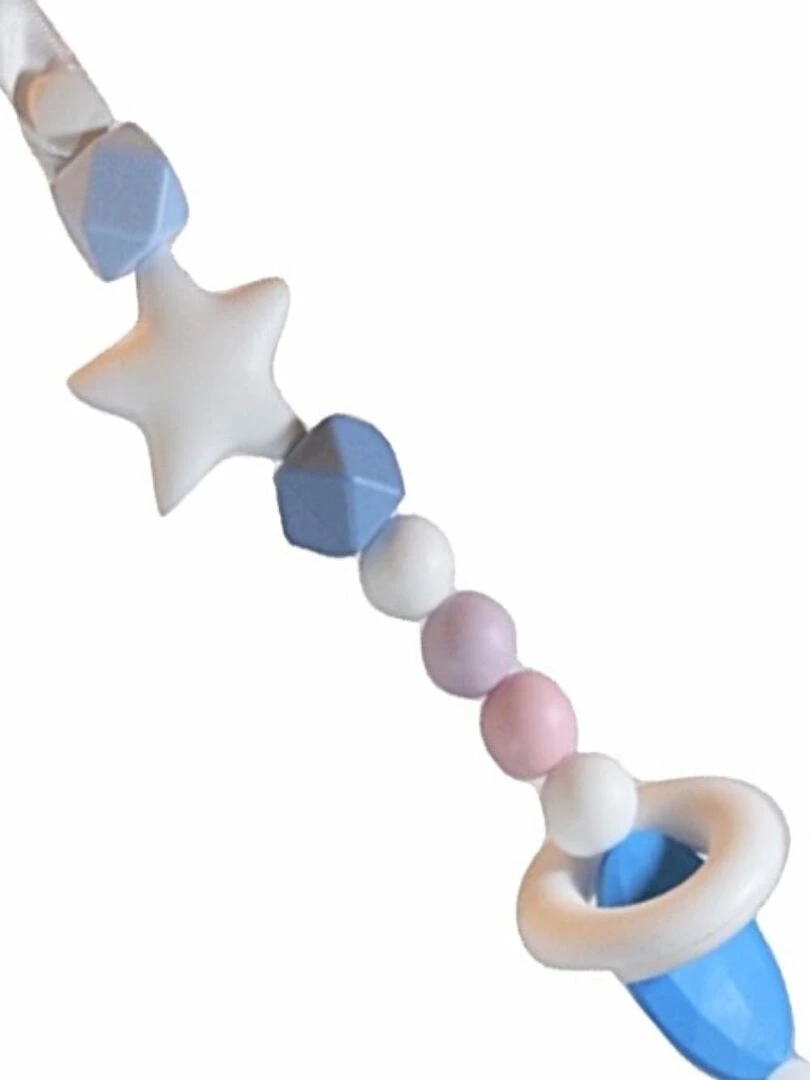 Accroche Tétine sans BPA Hochet Bleu   Bleu