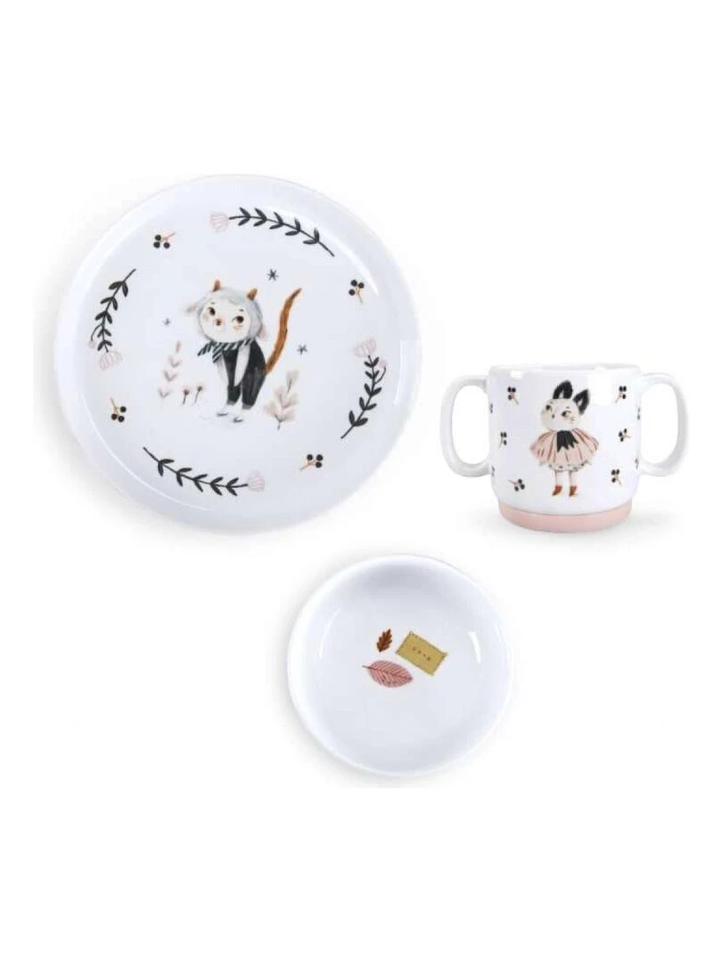 Set vaisselle porcelaine Après la pluie Blanc