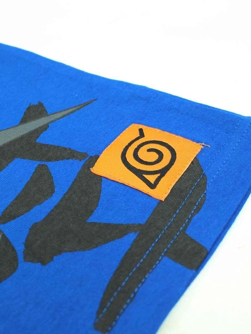 Disney   T shirt garçon imprimé Naruto en coton   Bleu