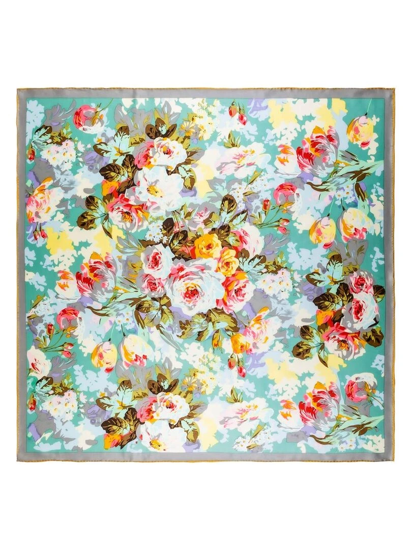 Carré de soie Premium Emina Bleu