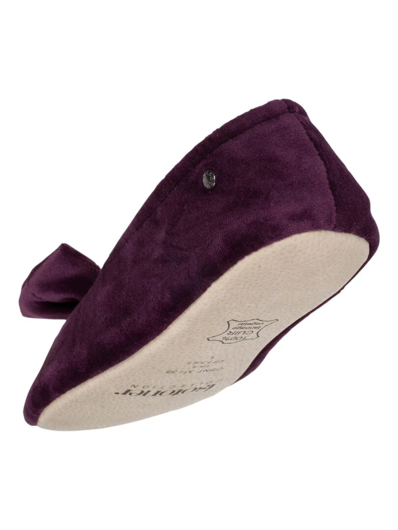 Chaussons ballerines Femme Nœud Aubergine   Violet aubergine