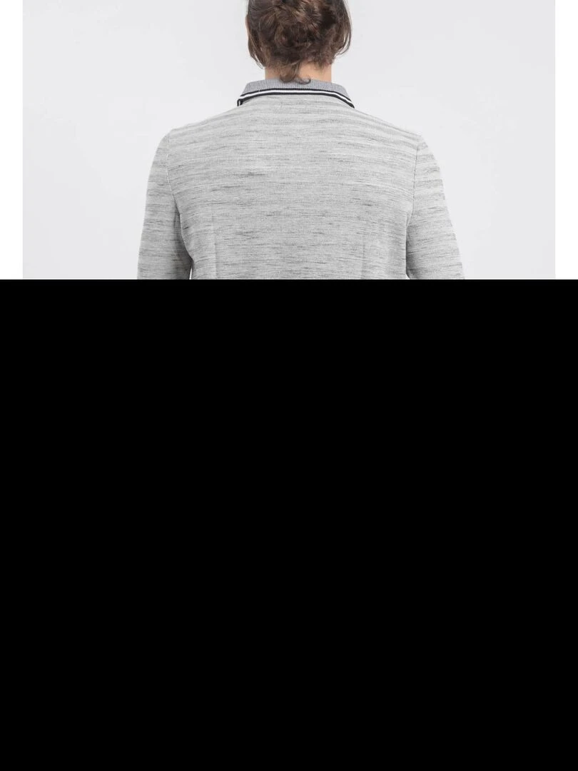 Polo manches longues pur coton PLAMOTO Ecru