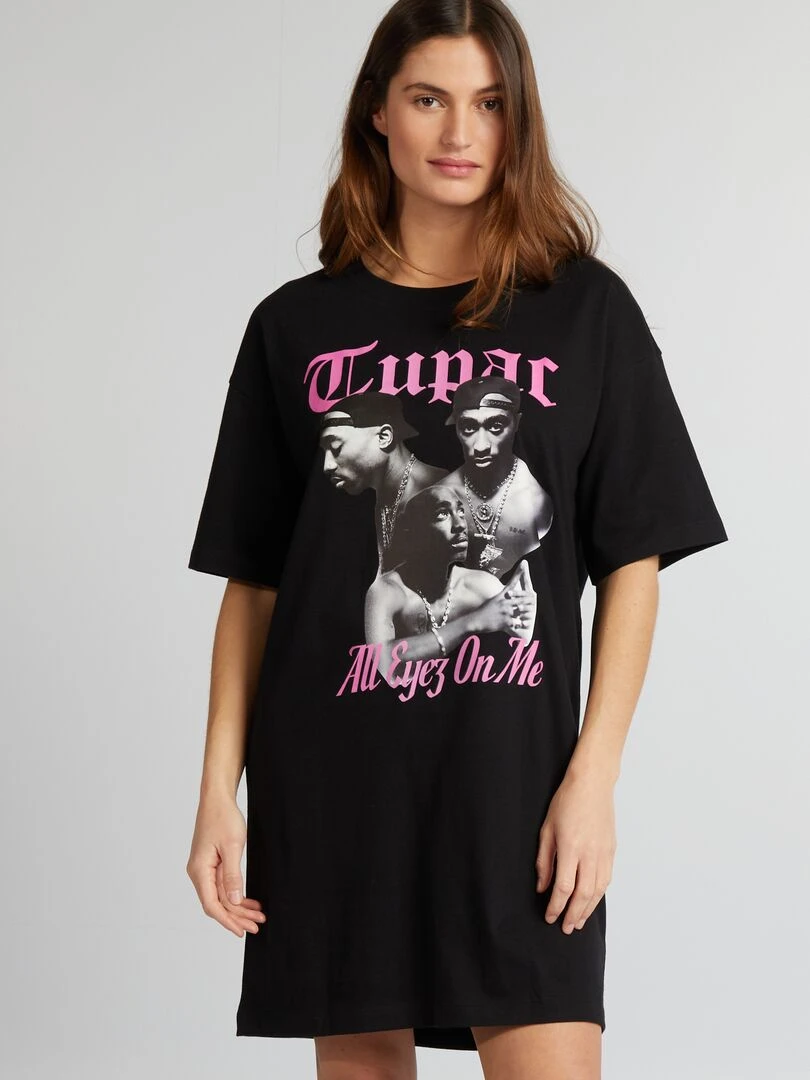 Chemise de nuit en maille jersey   Beige