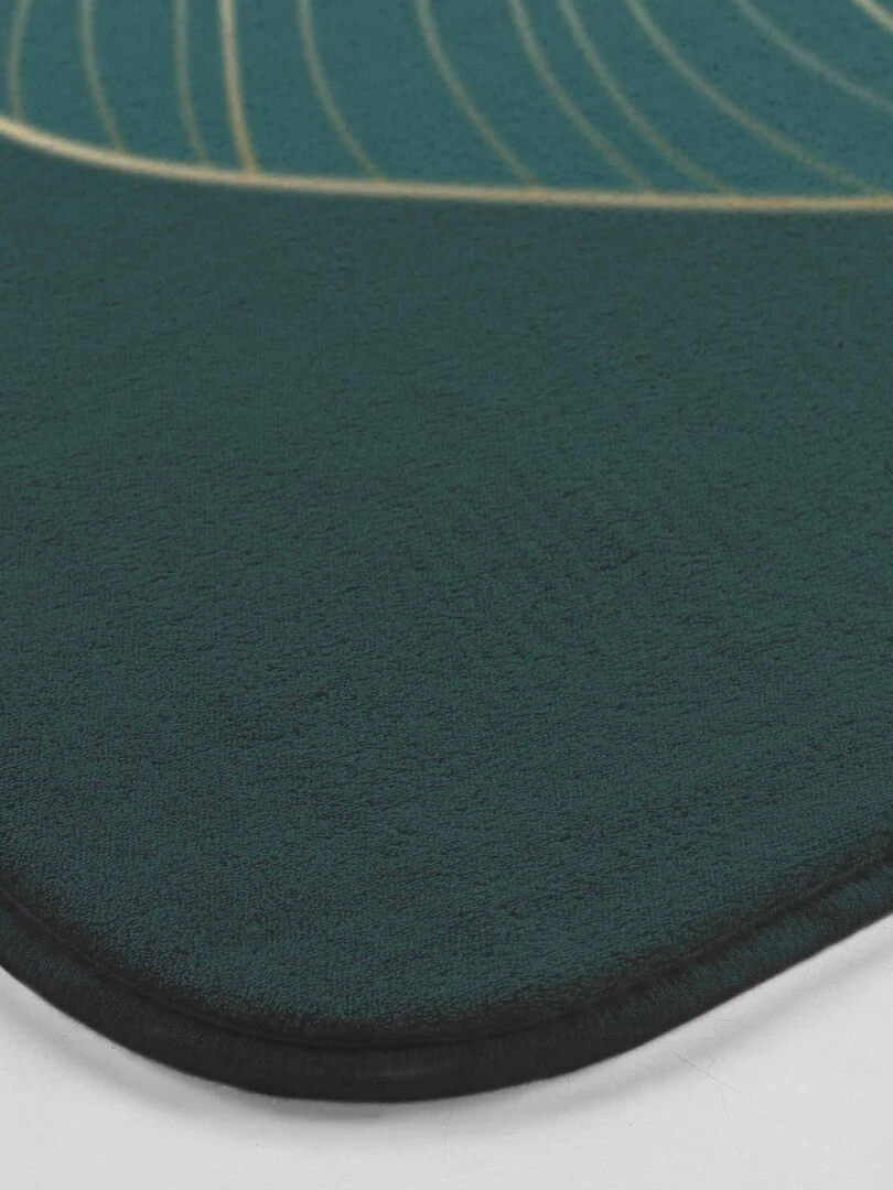 Tapis contour de WC 45 x 45 cm Feuilles de jade   Vert