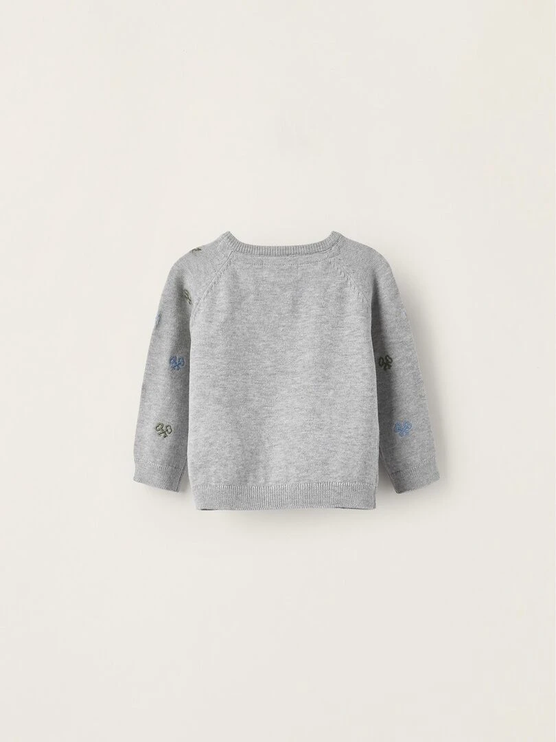 Pull en Maille pour Nouveau Né BALMORAL'S AFTERNOONS Gris clair