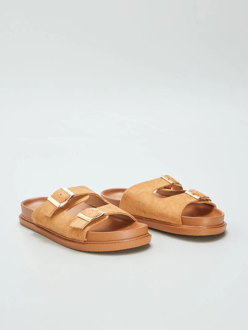 Sandales à double brides Marron