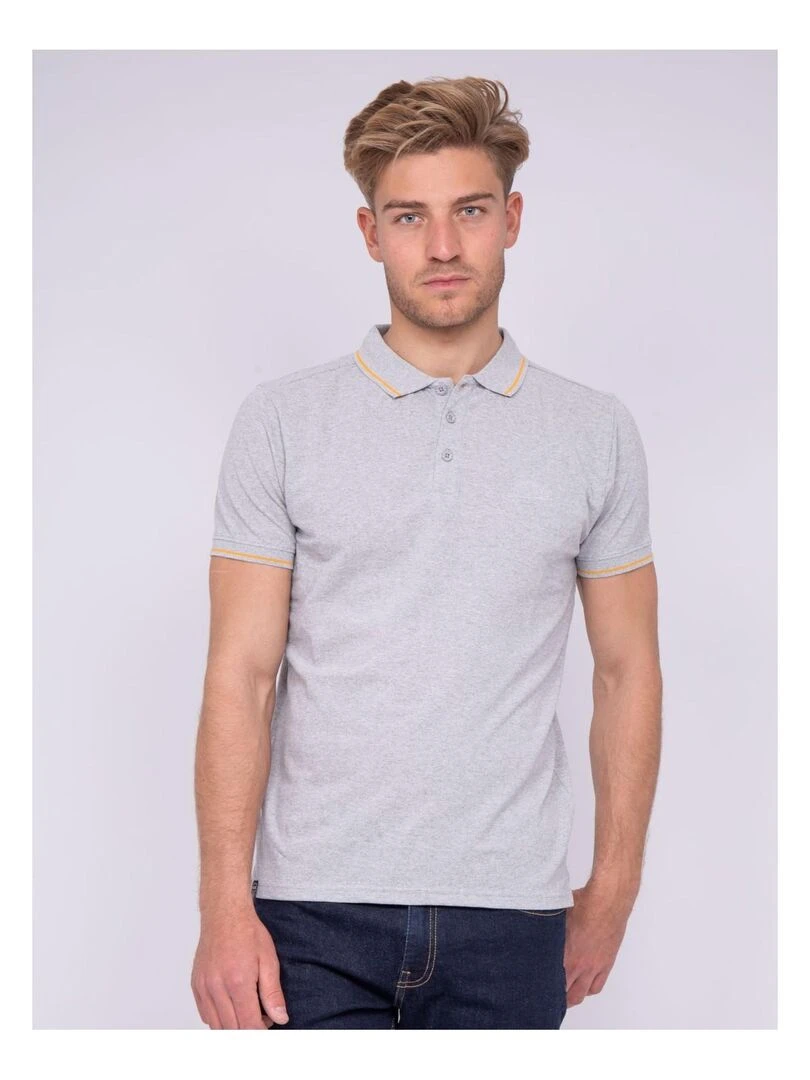 Polo pur coton POPULAR Gris clair
