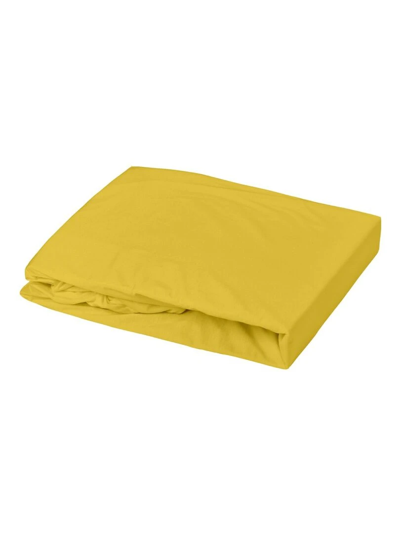 Drap housse enfant en jersey Jaune