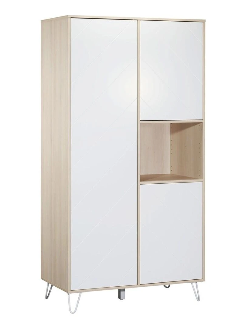 Armoire 3 portes et 1 niche SAUTHON Blanc