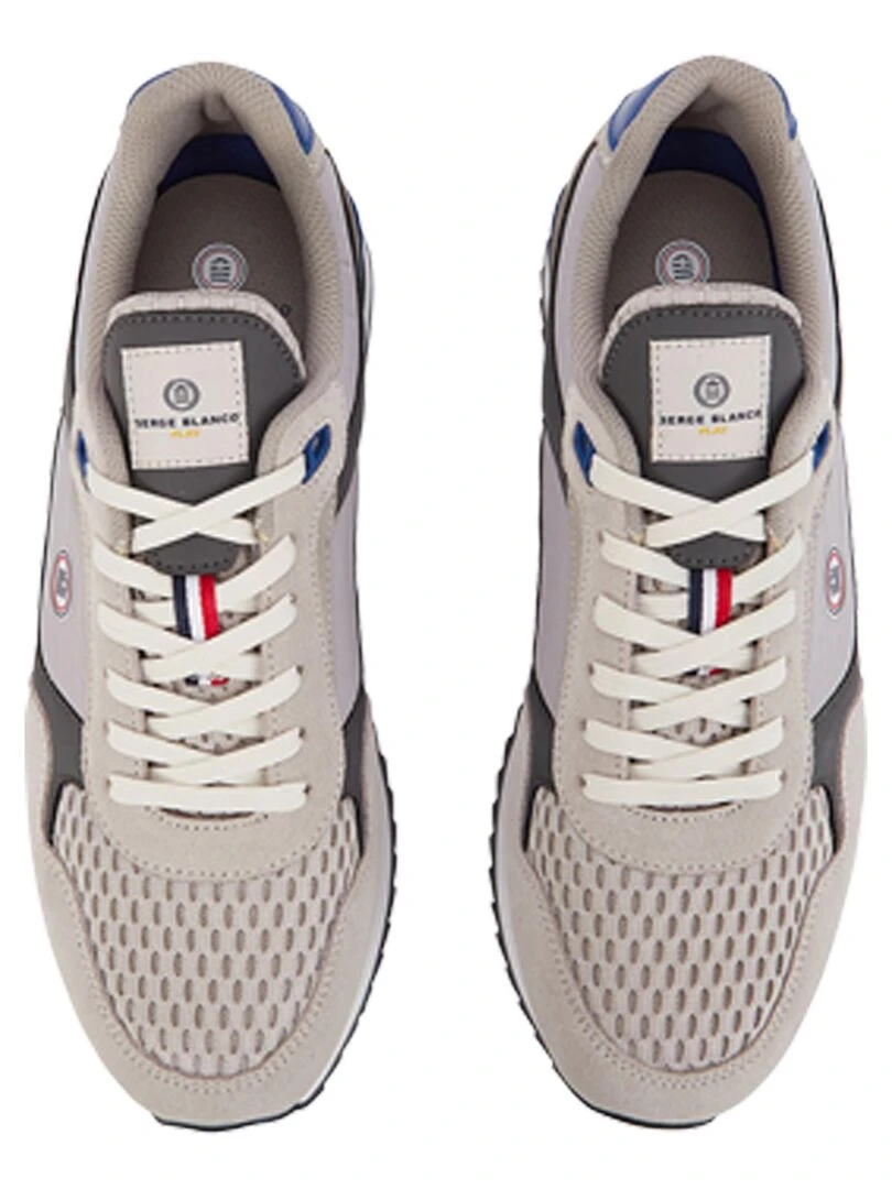 Basket Cuir Serge Blanco Chamonix   Gris