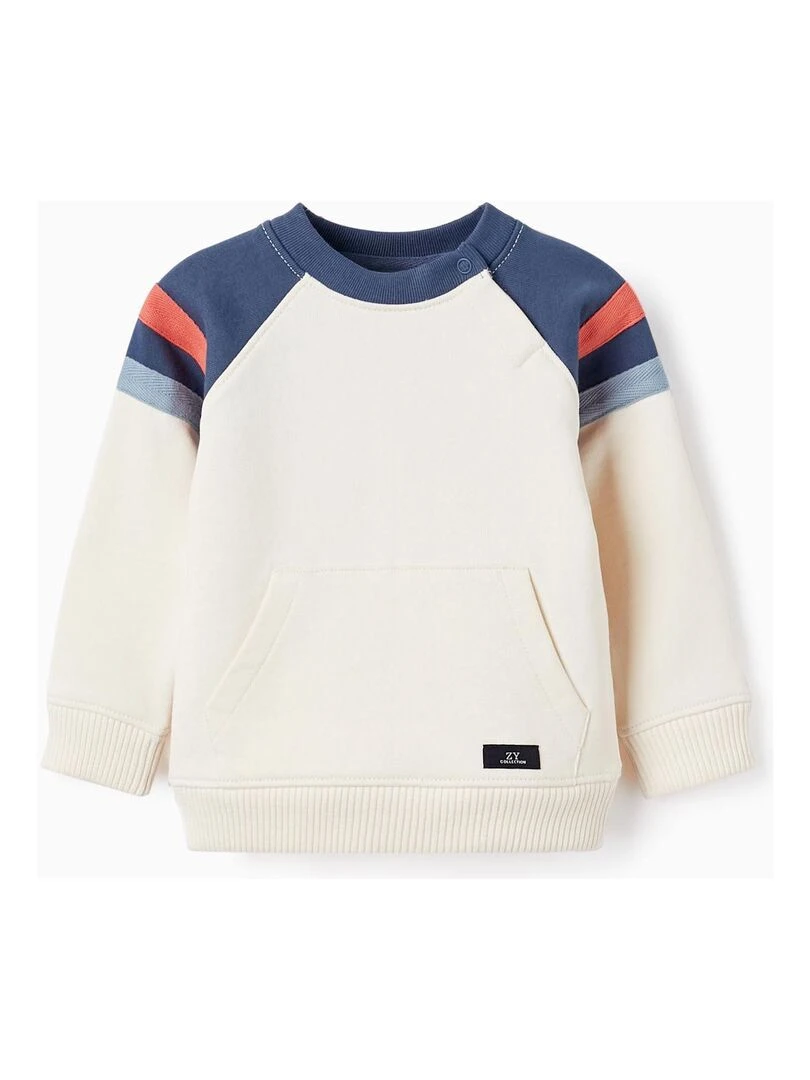 Sweat en coton pour bébé garçon BROTHERS&SISTERS Blanc