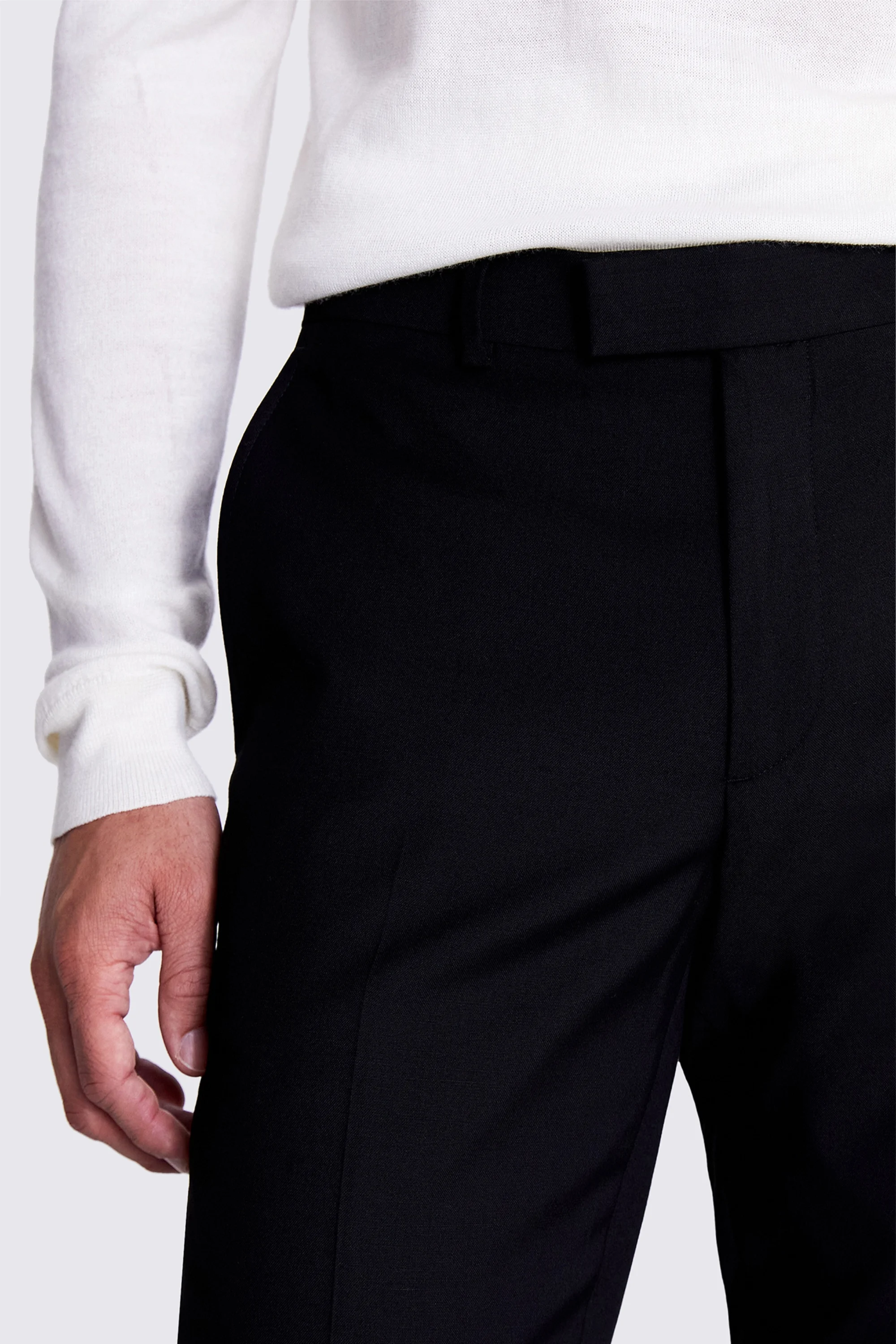 Slim Fit Black Stretch Trousers   Buy Online at Moss