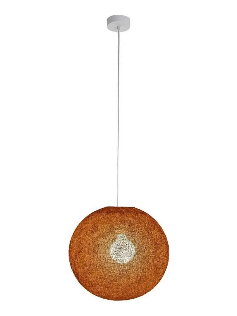 Suspension simple globe 38 cm   Marron havane