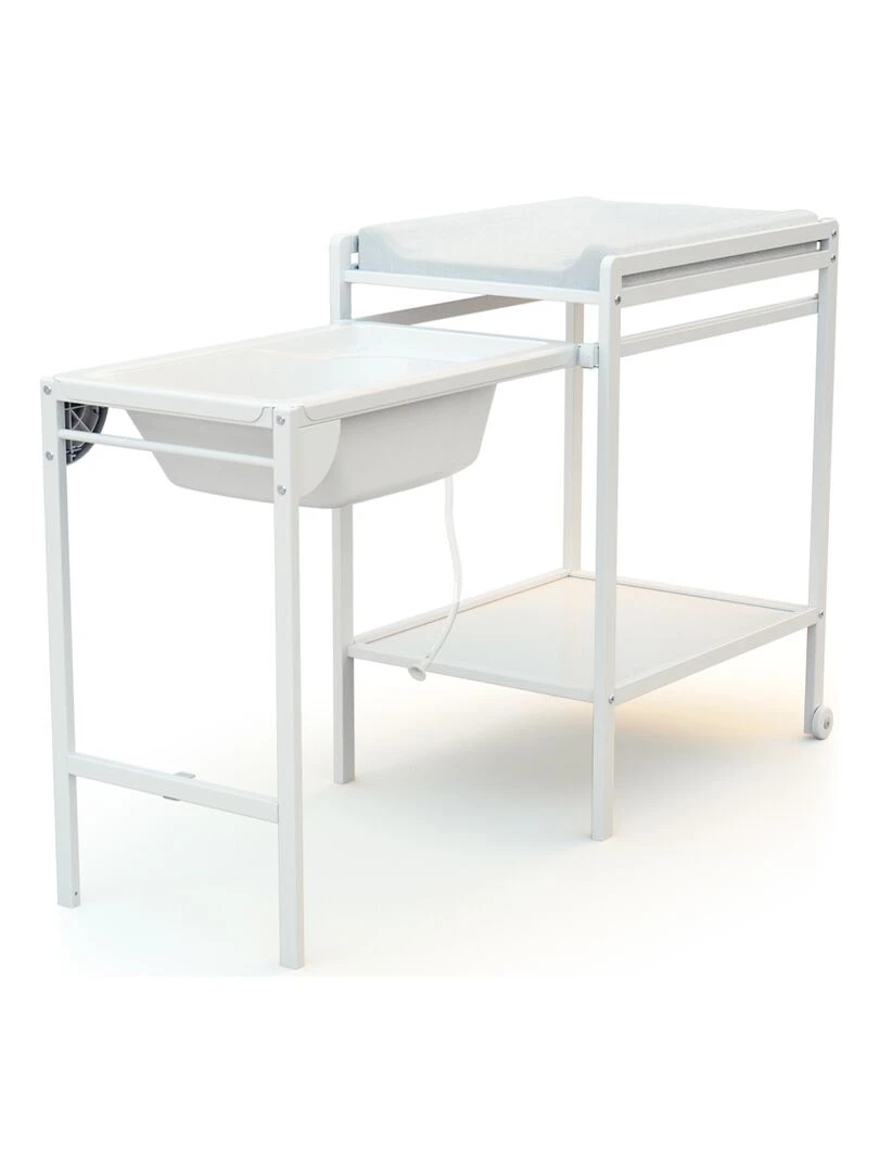 AT4 Table à Langer avec Baignoire ESSENTIEL Blanc