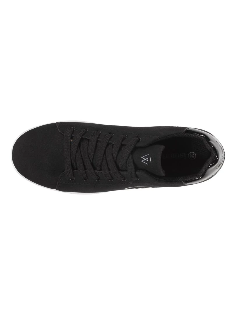 Baskets Confort Femme Effet Nubuck Noir Noir