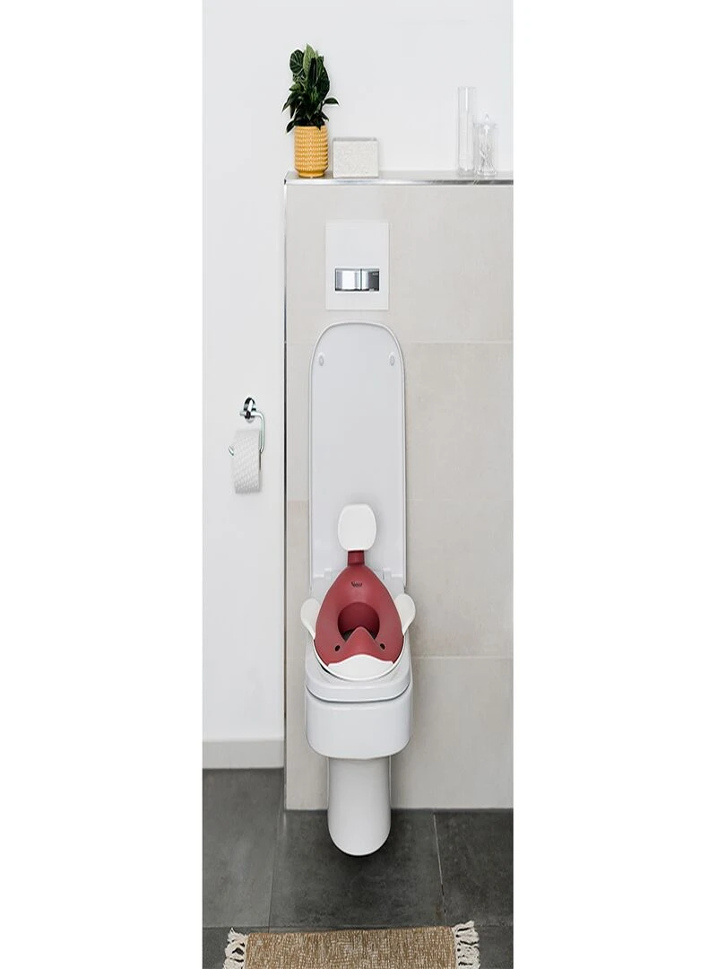 Réducteur de toilette baleine pour enfants Rose rouge