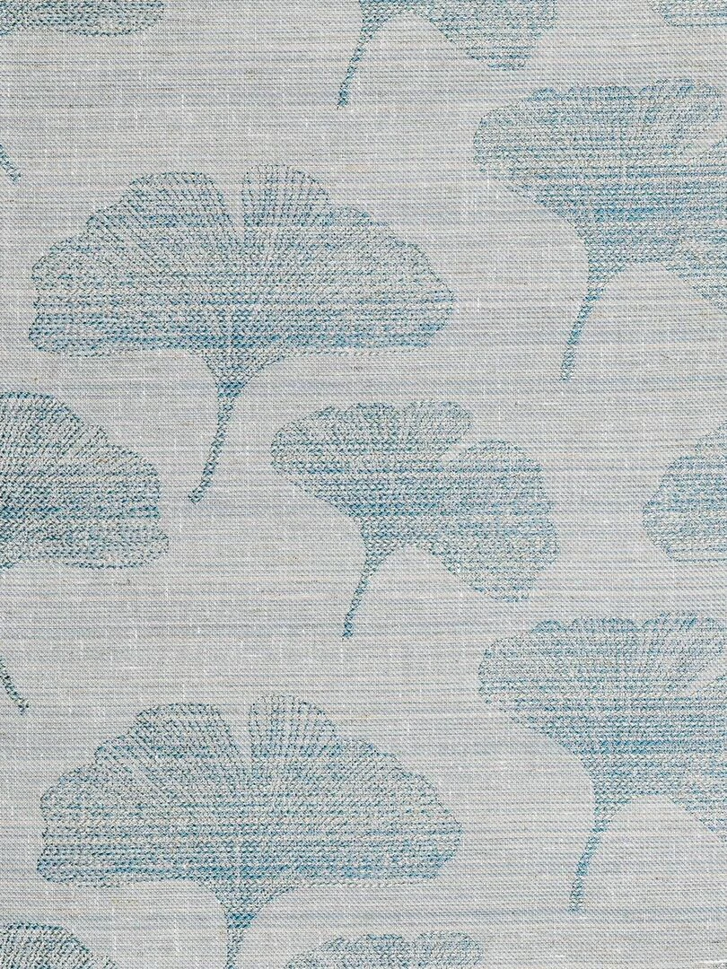 Rideau Imprimé "Fleurs de Ginko"   Bleu