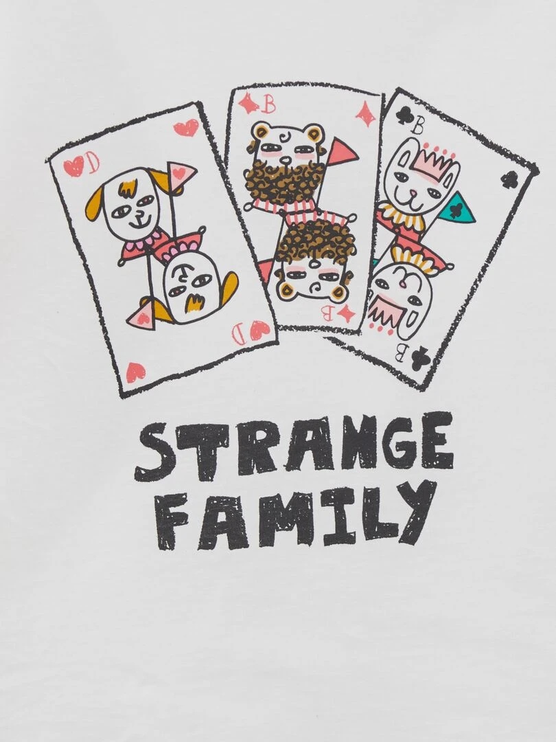 T shirt à col rond X Little Bad Wolf   Blanc/rouge