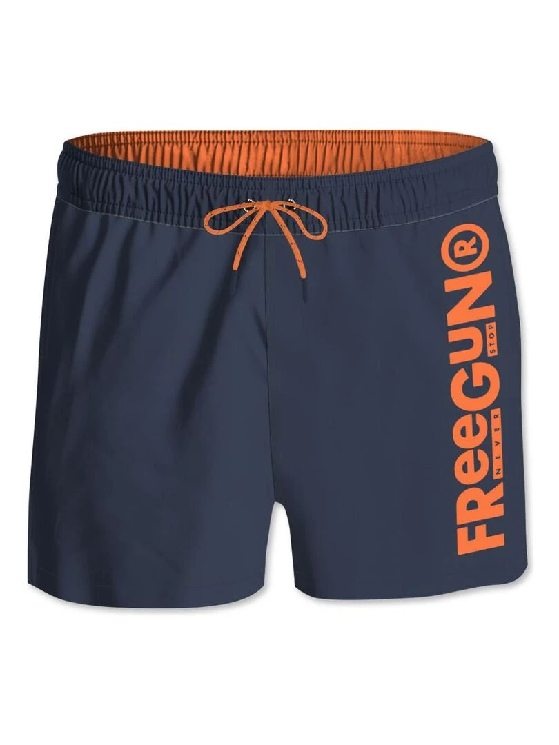 Boardshort court homme ceinture tout élastiquée Freegun Bleu