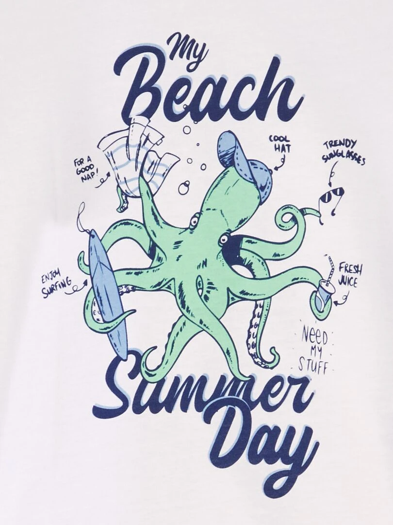 T shirt imprimé Blanc