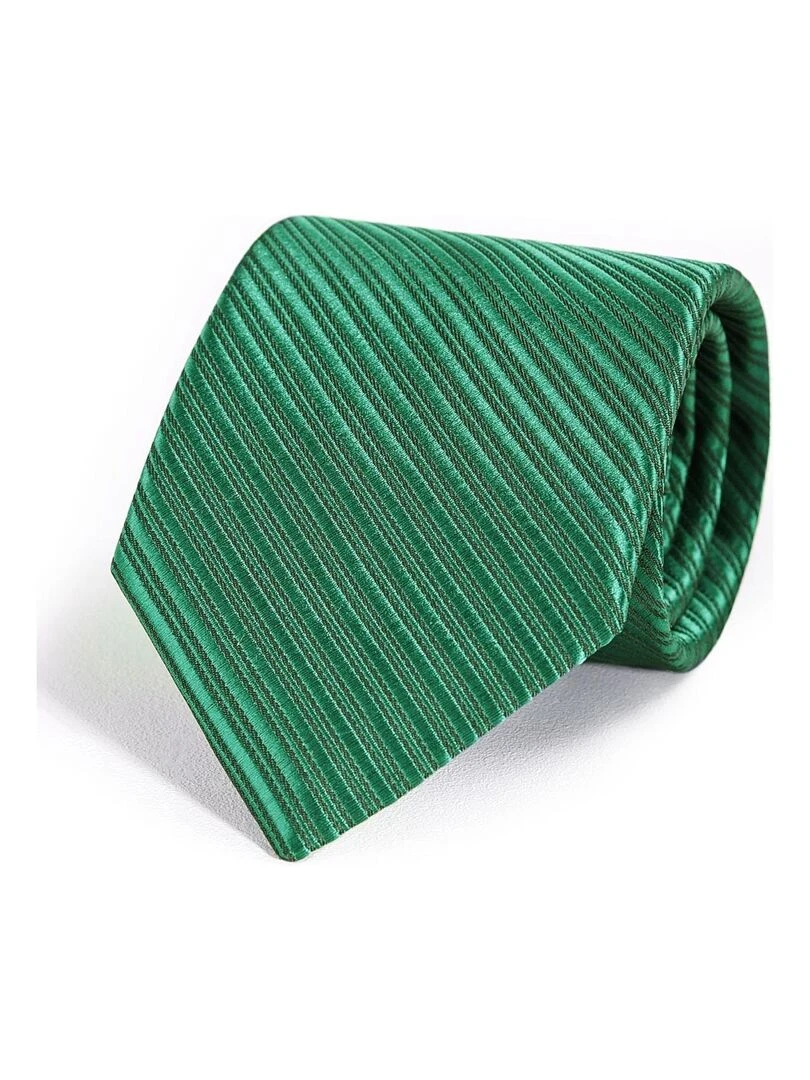 Cravate Faux Uni Fabriqué en Europe Vert émeraude