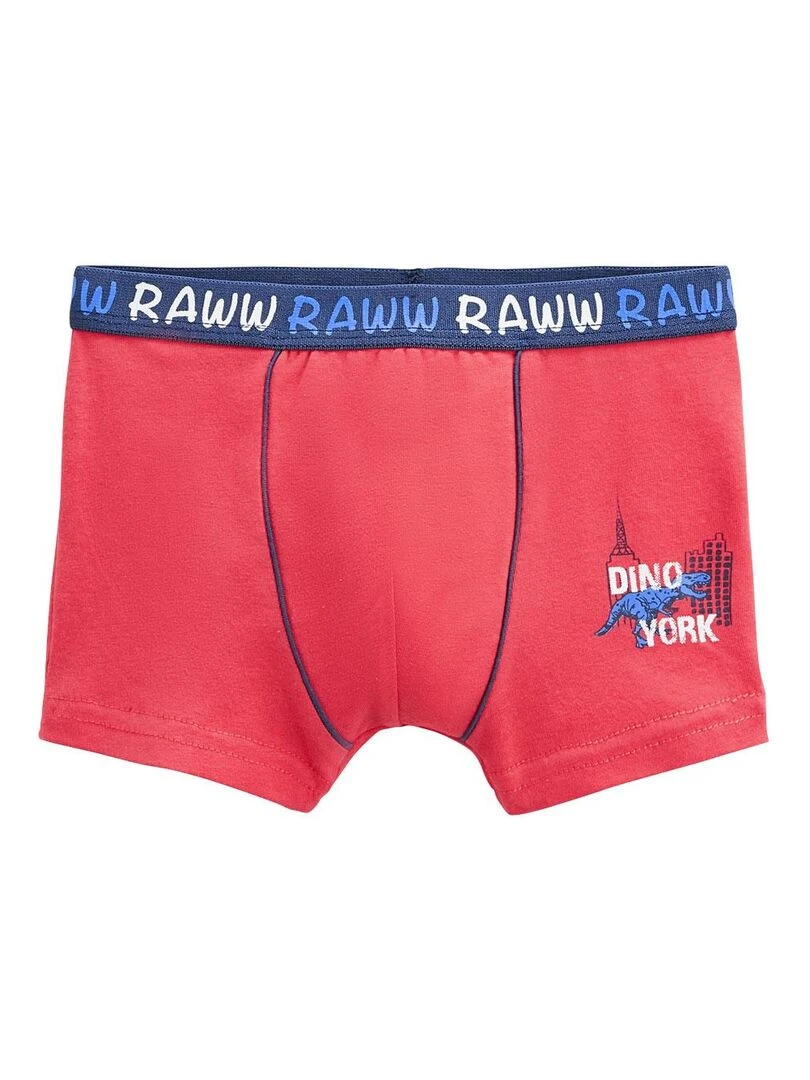 Lot de 2 boxers garçon Terrian Rouge