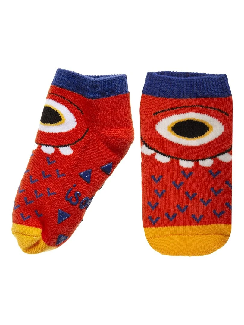 Chaussettes antidérapantes Monstre 19/26 Rouge