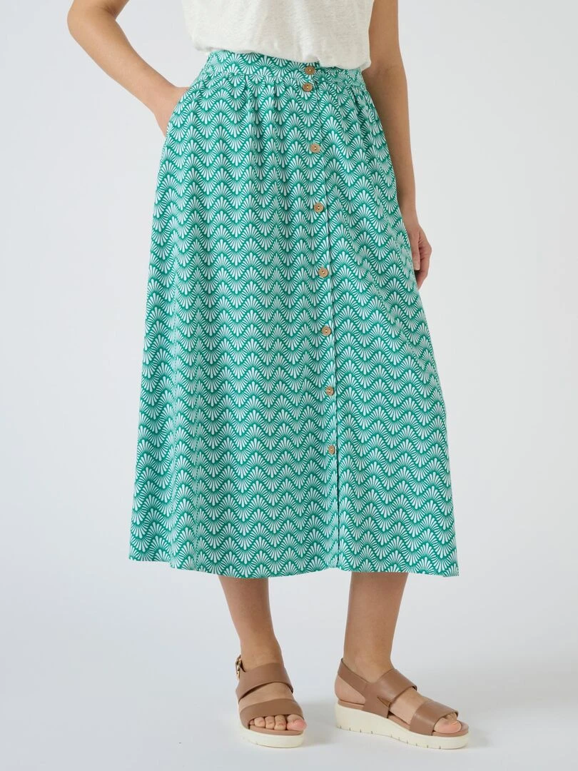 Jupe ample *fibres pure viscose Lenzing(TM) EcoVero(TM) Damart Vert