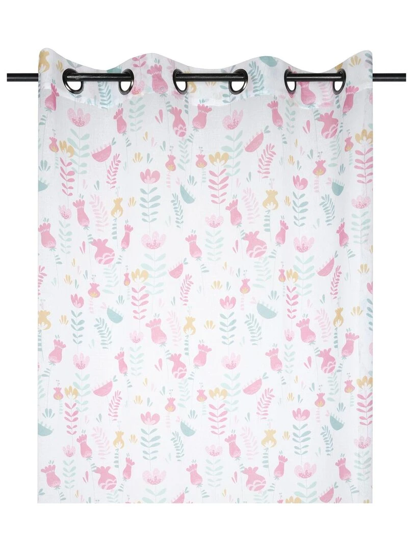 Voilage aux impressions ludiques   Rose clair